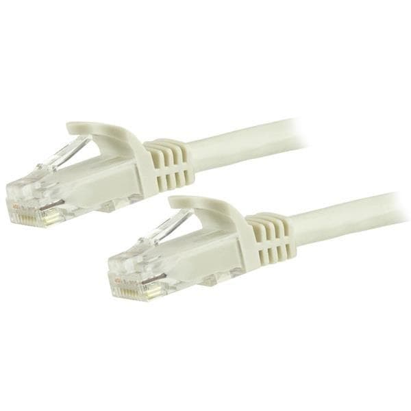 StarTech.com 15m Cat6 Snagless Gigabit UTP netværkskabel - Cat 6 RJ45 netværkskabel med bøjningsaflastning - hvid