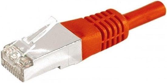 Patchkabel F/UTP, CAT.6a, rød, 20,0 m Til 10 Gigabit/s, med særlig smal knækbeskyttelse (859541)