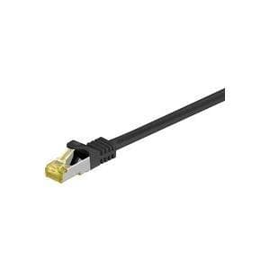 MicroConnect - nätverkskabel - RJ-45 (M) till RJ-45 (M) - 2 m - SFTP, PiMF -Cat.7 råkabel - halogenfri, utan krok - svart