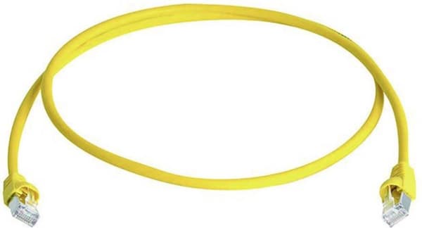 Telegärtner L00006A0049 RJ45 Netværkskabel, patchkabel CAT 6A S/FTP 15,00 m Gul Brandsikker, Snagless, Parafskærmning, Afskærmet (dobbelt), Halogenfri