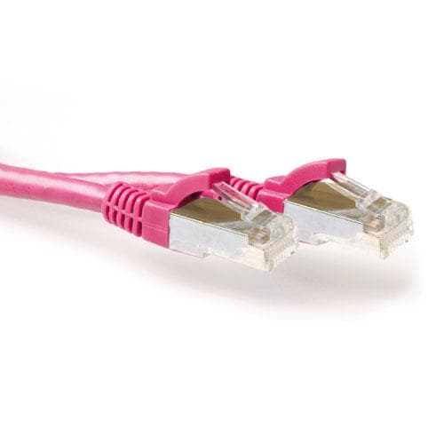 ACT Pink 7-metrinen LSZH SFTP CAT6A patch-kaapeli, jossa RJ45-liittimet. Cat6a s/ftp lszh sng pk 7.00m (FB8807)