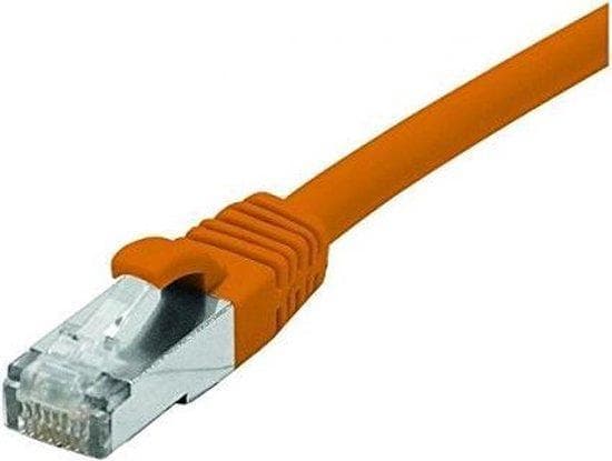 patch kabel CAT. 6, F/UTP, PoE, halogenfri, orange, 20,0 m skærmet patchledning med låsebeskyttelse (854428)