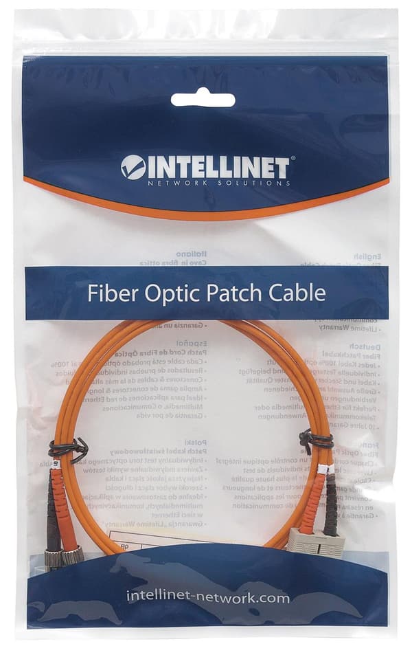 IC Intracom Manhattan fiberoptisk patchkabel 50µ adapterkabel duplex ST/stik - SC/stik 2,0 m