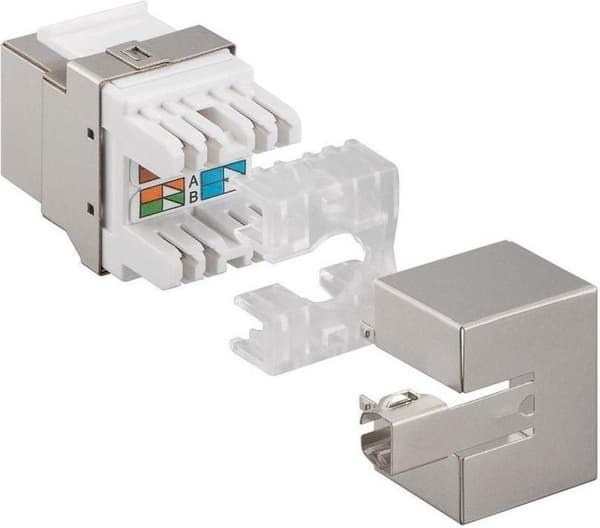 DeLOCK STP CAT6 Gigabit Keystone-modul RJ45 - LSA - vinklad / metall