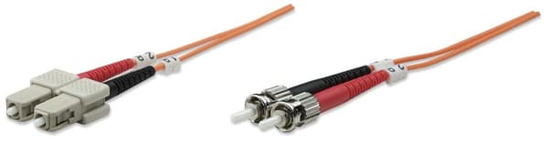 Intellinet fiberoptisk patchkabel 50µ adapterkabel duplex ST/stik - SC/stik 1,0 m