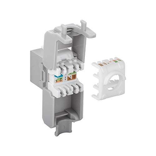 DS-IT CAT6a UTP Keystone netværksstik - værktøjsløs - grå (DS-KC-UTP6A-TL-2)