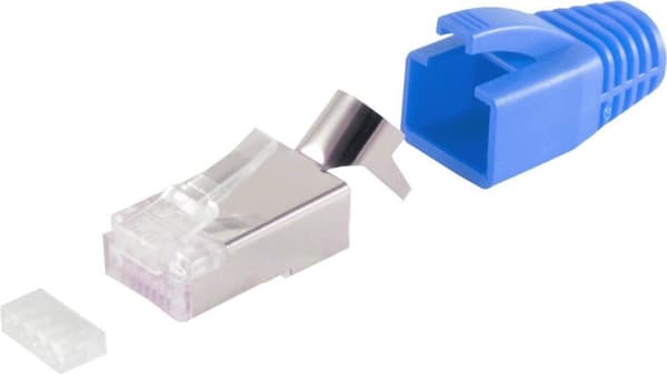 S-Conn 72067-10B ledningsstik RJ-45 Blå - Hvid (72067-10B)
