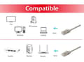 Miniatyrbillede 3 af 3: udstyr Slim - patchkabel - RJ-45 (M) til RJ-45 (M) - 20 m - S/FTP - CAT 6a - støbt, uden krog - beige