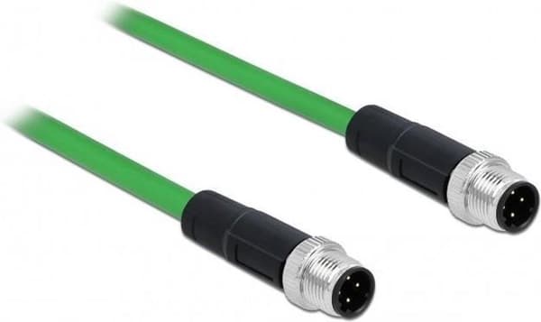DeLOCK M12 4-benet D-kodet industrielt netværkskabel - Profinet / TPU PUR - 1 meter
