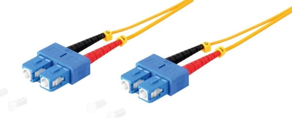S/CONN maximal anslutning fiberoptisk duplex patchkabel SC/SC 9/125µ, OS1/OS2, gul 20,0m (77828)
