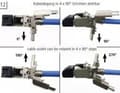 Miniatyrbillede 2 af 6: Telegärtner MFP8-4x90 PROFINET RJ45 stik, vinklet, felttilpasset J00026A4002 stik, lige 1 stk.