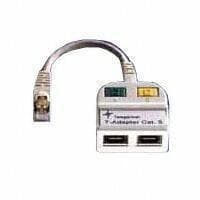 Telegärtner J00029A0013 T-adapter Cat.5e, 10BaseT/ISDN, lysegrå (RAL 7035)