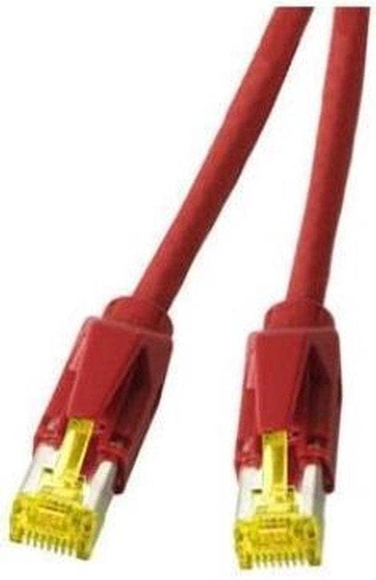 Valmistaja: EFB Elektronik RJ45 patch-kaapeli S/FTP, Cat.6A, TM31, Datwyler 7702, 7,5m, punainen Euroopassa valmistettu Cat.6A RJ45 patch-kaapeli varm