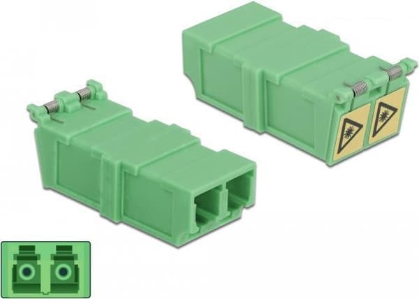 DeLOCK - Netværkskobling - LC Multi-Mode (W) til LC Multi-Mode (W) - fiberoptisk - grøn (pakke med 4) (85927)