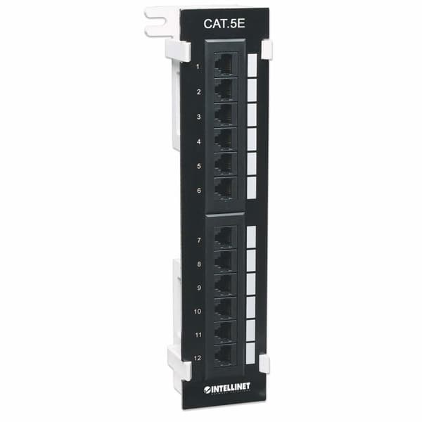 Intellinet - Patch Panel - RJ-45 X 12 - Sort (162470)