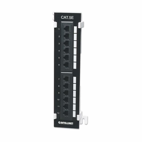 Intellinet - Patch Panel - RJ-45 X 12 - Sort (162470) Sort