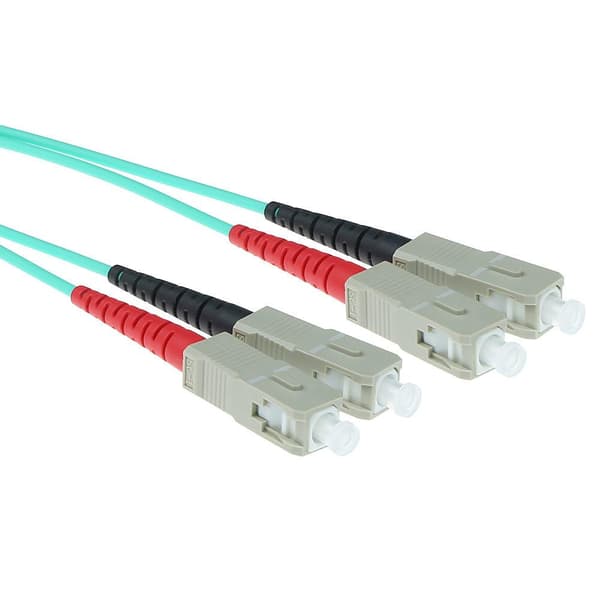 ACT 5 meter LSZH Multimode 50/125 OM3 fiber patch kabel duplex med SC stik. Sc-sc 50/125 om3 dup 5,00m (RL3605)