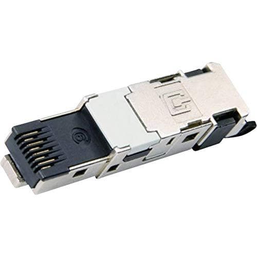 Telegärtner 99300 Telegaertner STX RJ45 stik T568B CAT6 J80026A0046 stik, lige zinkgrå 1 stk.
