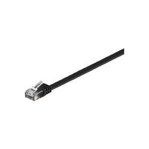 MicroConnect UltraFlat - Verkkokaapeli - RJ-45 (M) - RJ-45 (M) - 3 m - UTP - CAT 6 - suojattu, litteä - musta