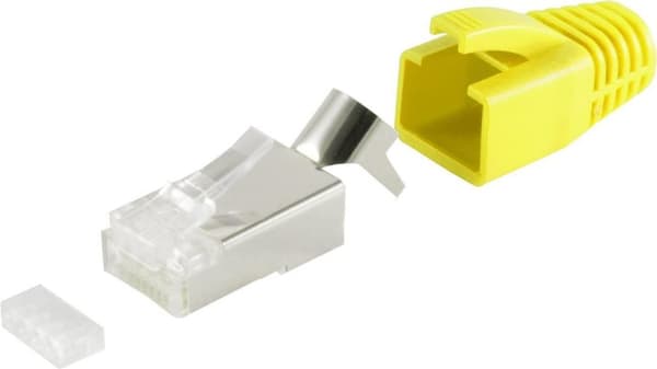 S-Conn 72067-10Y ledningsstik RJ-45 Hvid - Gul (72067-10Y)