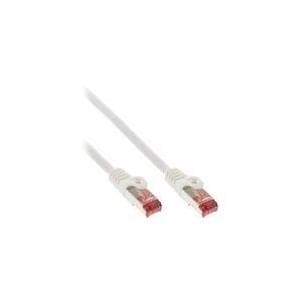 InLine - patchkabel - RJ-45 (M) - RJ-45 (M) - 15,0m - SFTP, PiMF - CAT 6 - presset, halogenfri, med knækbeskyttelse - hvid (76915W)