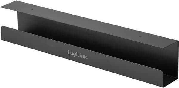 LogiLink - kabelstyringsrum - monteres under bord - sort