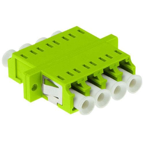 ACT fiberoptisk LC duplexadapter multimode OM5 fläns. Kontaktdon: LC/LC-adapter lc quad om5 fl lime (EA1019)