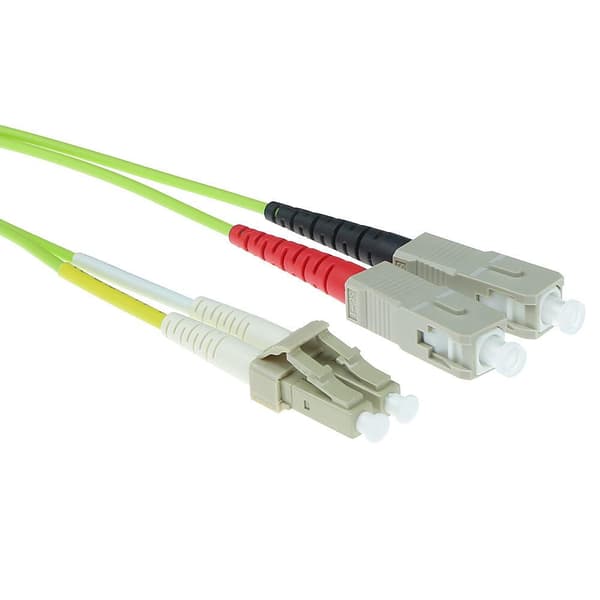 ACT 1,5 meter LSZH Multimode 50/125 OM5 fiber patch kabel duplex med LC og SC stik. (RL5951)