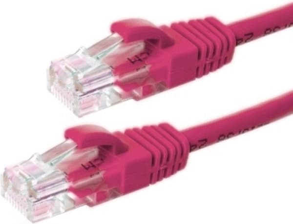 UTP CAT5e patch-kaapeli 2 metriä vaaleanpunainen - 100% kuparia