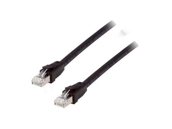 udstyr - Patch-kabel - RJ-45 (M) til RJ-45 (M) - 5 m - S/FTP - CAT 8.1 - halogenfri - sort