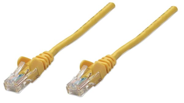 Intellinet - Patchkabel - RJ-45 (M) till RJ-45 (M) - 15m - UTP - CAT 5e - gjuten, ingen krok - Gul