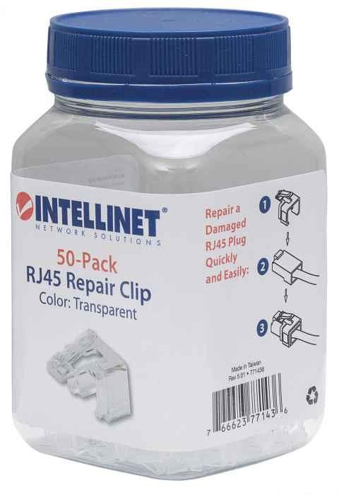 Intellinet - Network Connector Repair Clip - Gennemsigtig (pakke med 50) (771436)