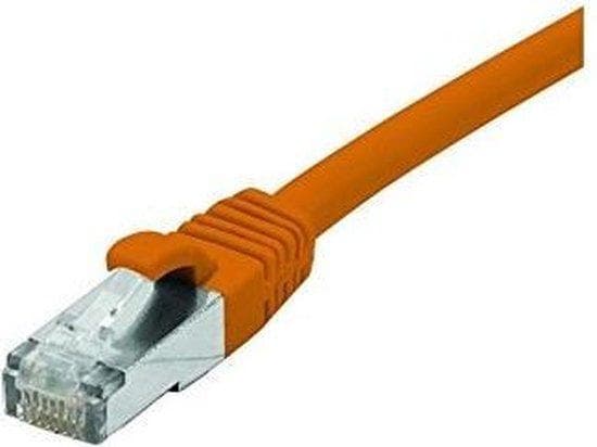 patch kabel CAT. 6, F/UTP, PoE, halogenfri, orange, 15,0 m skærmet patchledning med låsebeskyttelse (854427)