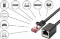 Pikkukuva 4 / 4: Hyvät yhteydet S/FTP CAT6 Gigabit verkkojatkokaapeli / musta - 5 metriä