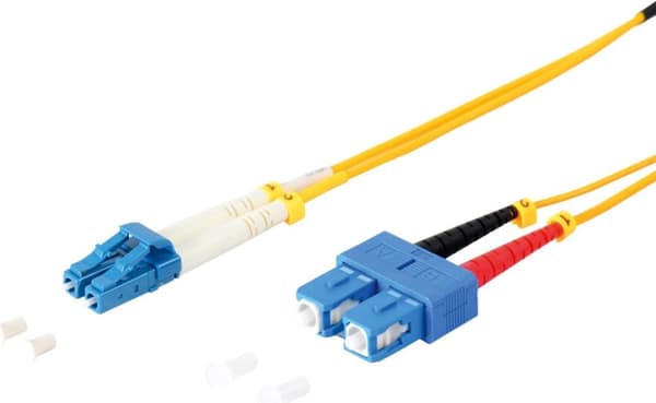 S/CONN maksimale tilslutningsmuligheder fiberoptisk duplex patch-kabel LC/SC 9/125µ, OS1/OS2, gul 10,0m (77812)