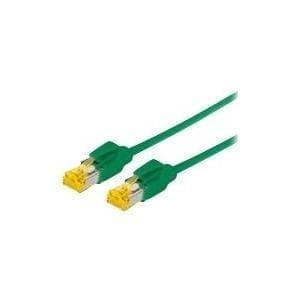 Patchkabel S/FTP, PiMF, Cat 6a, grøn, 7,5 m til 10 Gigabit/s, halogenfri, med Draka-kabel og Hirose-stik TM31 (tidligere betegnelse S/STP) (72207G)