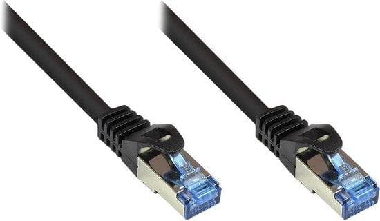 Hyvät liitännät RNS - Patch -johto - RJ-45 (M) - RJ-45 (M) - 15m - SFTP, PiMF - CAT 6a - Halogeeniton, muotoiltu, ilman koukkua - Musta