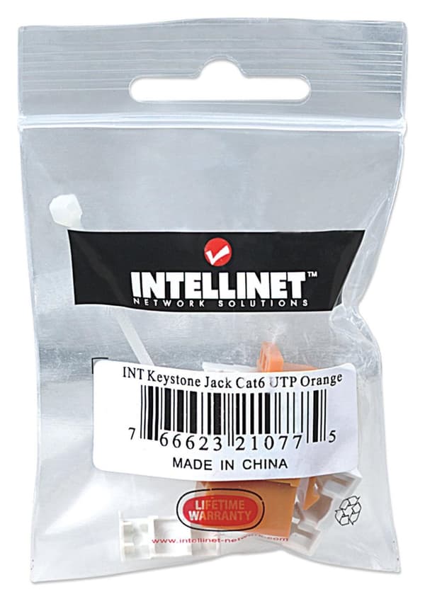 Intellinet - Keystone Jack - RJ-45 - orange (210775)