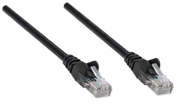 Intellinet - Patch-kabel - RJ-45 (M) - RJ-45 (M) - 7,5 m - UTP - CAT 6 - presset, glat - Sort (342094)