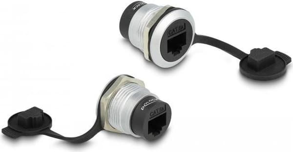 Delock RJ45 Cat.6A paneeliliitin pölysuojakorkilla (86968)