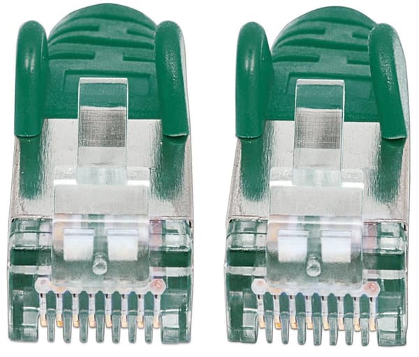 Intellinet - Verkkokaapeli - RJ-45 (M) - RJ-45 (M) - 1,0 m - SFTP, PiMF - CAT 6 - halogeeniton, valettu, ilman koukkua - vihreä (735322)