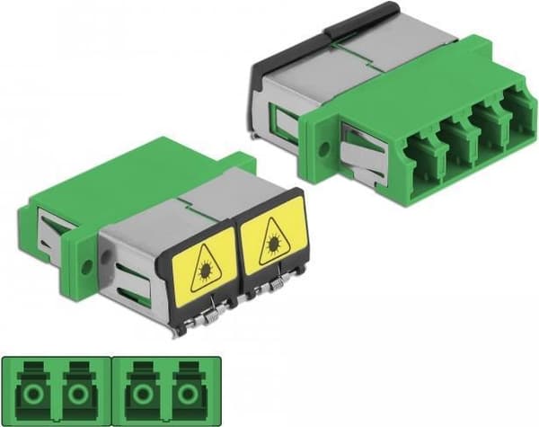 DeLOCK - Nätverkskopplare - LC enkelläge (W) till LC enkelläge (W) - fiberoptik - grön (86902)