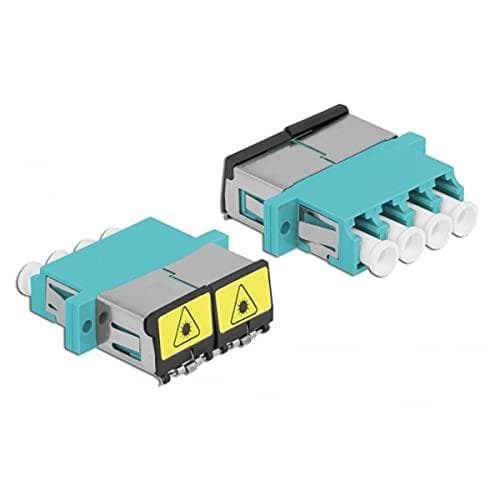 Delock FO-koppling LC quad socket till LC quad socket multimode aqua