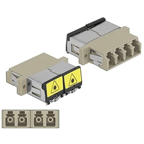 Delock FO-koppling LC quad jack till LC quad jack multimode beige