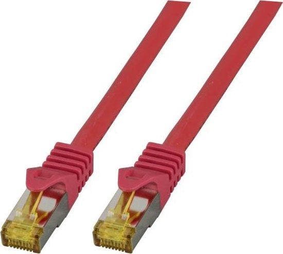 Valmistaja: EFB-Electronics RJ45 patch-kaapeli S/FTP, Cat.6A, LSZH, Cat.7 raakakaapeli, 7,5m, punainen Suojattu Cat.6A RJ45 patch-kaapeli varmistaa er