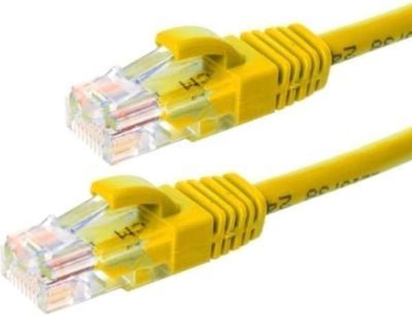 UTP CAT6 patchkabel 2 meter gul - 100% kobber