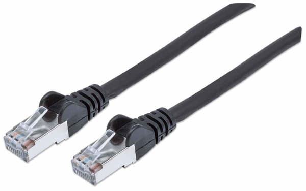 intellinet 741057 netværkskabel Cat7 råkabel med Cat6a stik 100% kobber LS0H 10m sort