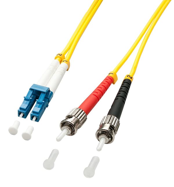LINDY 47460 fiberoptisk duplexkabel LC/ST OS2 1m