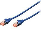 DIGITUS Professional - Patchkabel - RJ-45 (M) til RJ-45 (M) - 1,0m - SFTP, PiMF - CAT 6 - IEEE 802.3 - skærmet, halogenfri, uden krog, snoet - blå (pa