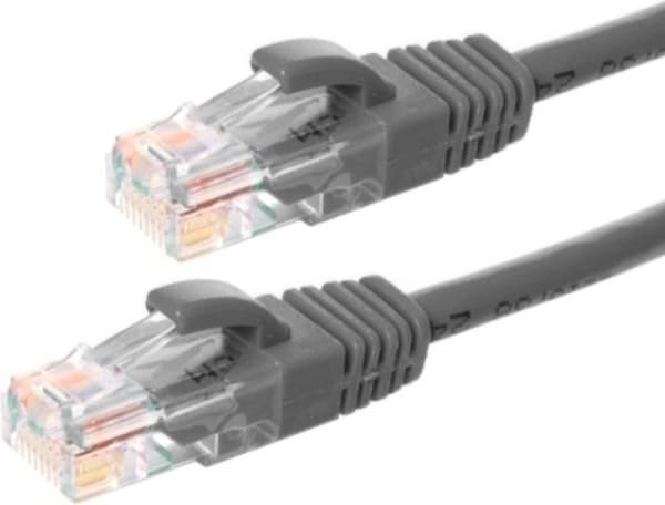 UTP CAT5e patchkabel 0,25 meter grå - 100% kobber